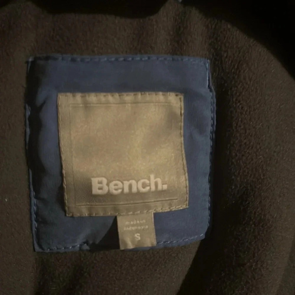 Bench Blue fur trim boy bomber puffer jacket Sz S - Picture 7 of 17